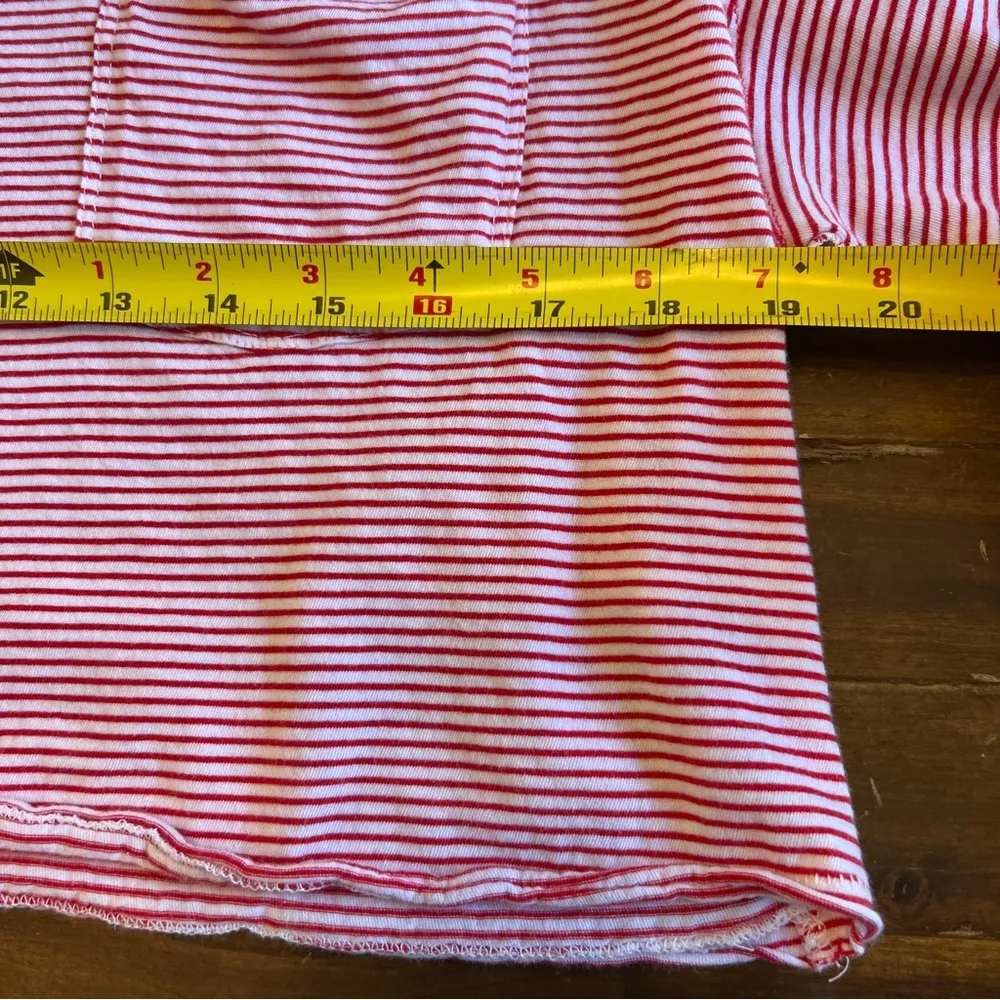 We The Free Girl Crush Cropped Oversized Striped Tee Pocket Prima Cotton XS Boho - Image 10