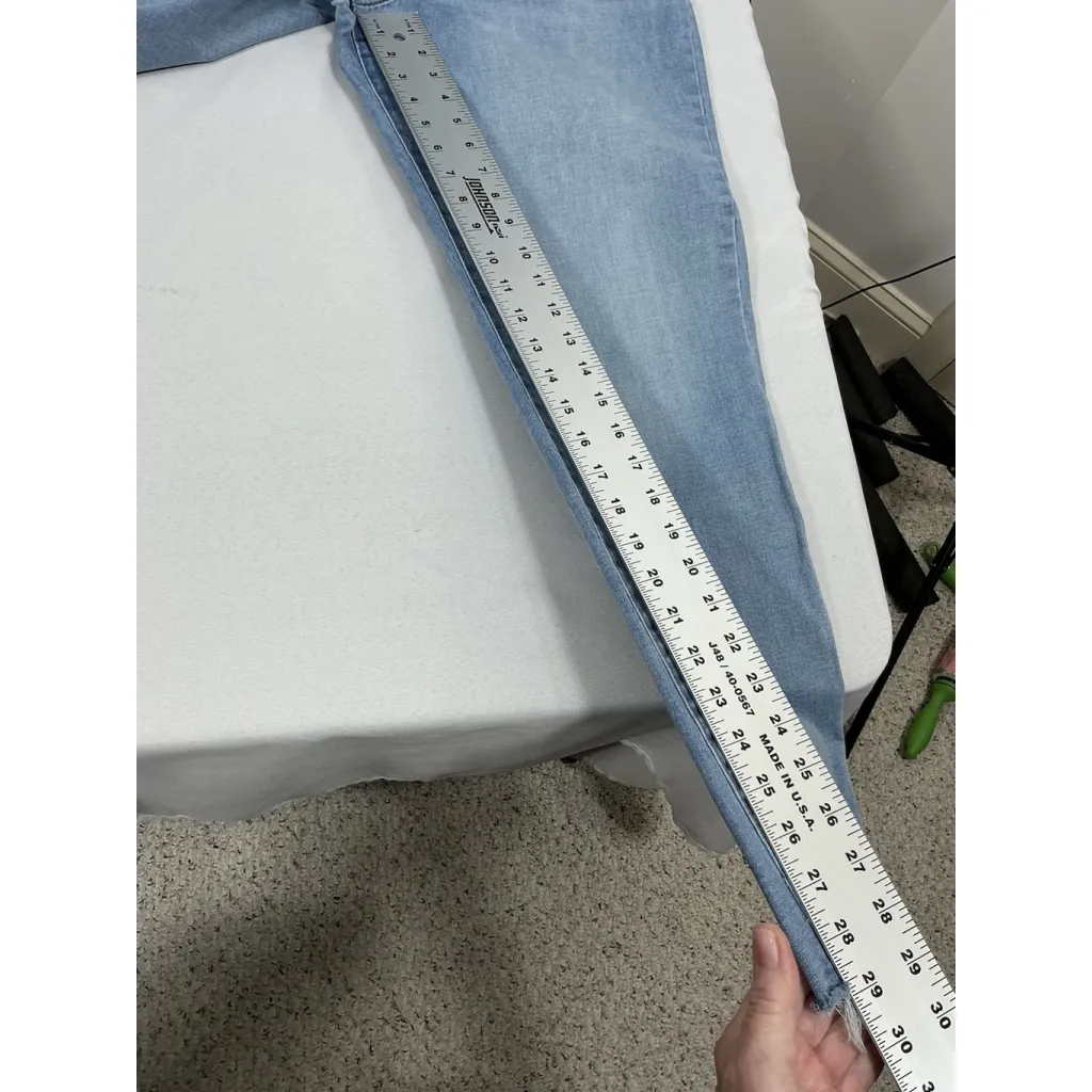 Womans Lucky Brand Blue Jeans 14/32A Sweet Midrise Straight Frayed - Image 7