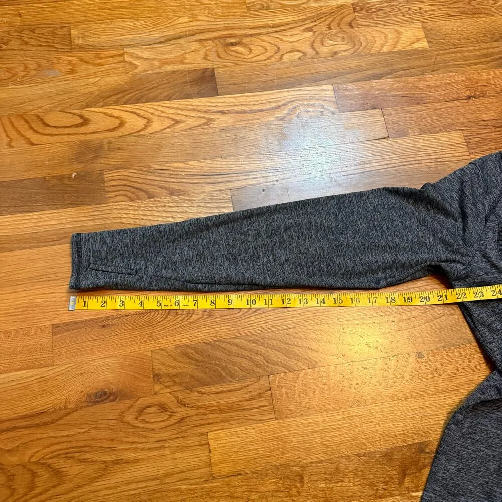 All in Motion Women Large Heathered Gray Long Sleeve Zip Mock Neck Workout Shirt - Image 4