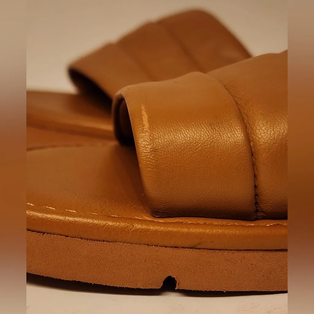 Vince Olina Quilted Leather Slide Sandals Tan Slide Sandals Women’s Size 6 - Image 12