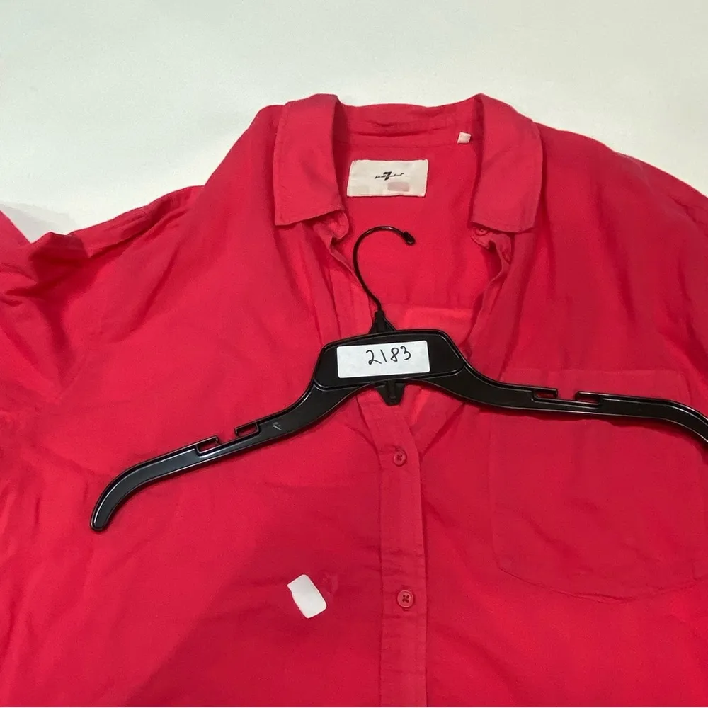 7 For All Mankind Voile Button Up Top Size Medium - Image 8