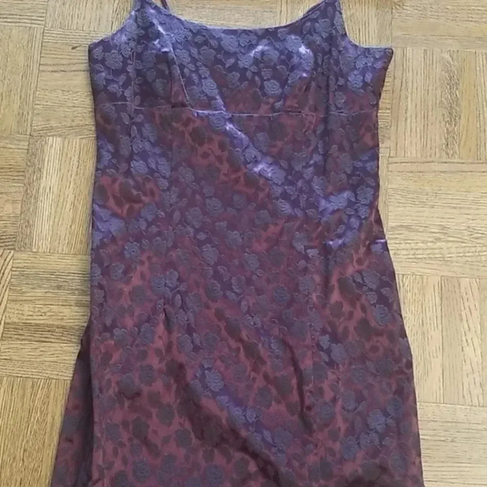 NWOT City Triangle Purple Full length gown dress with high slit - Image 4