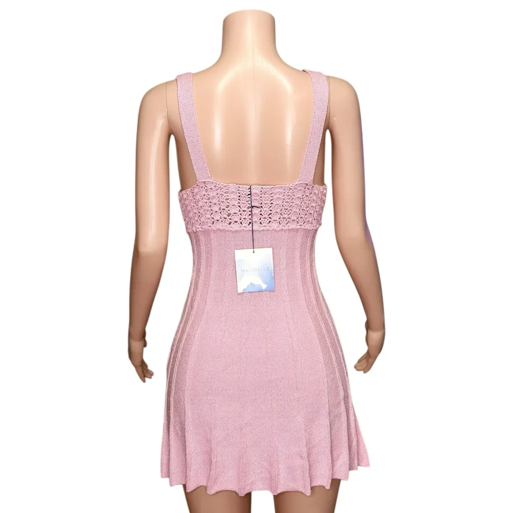 MAJORELLE Kahili Knit Mini Dress, Baby Pink, Small - Image 11