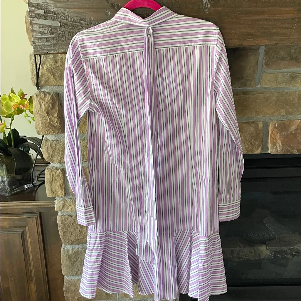 Lauren Ralph Lauren Tie Neck Shirtdress NWT Purple Size 4 - Image 10