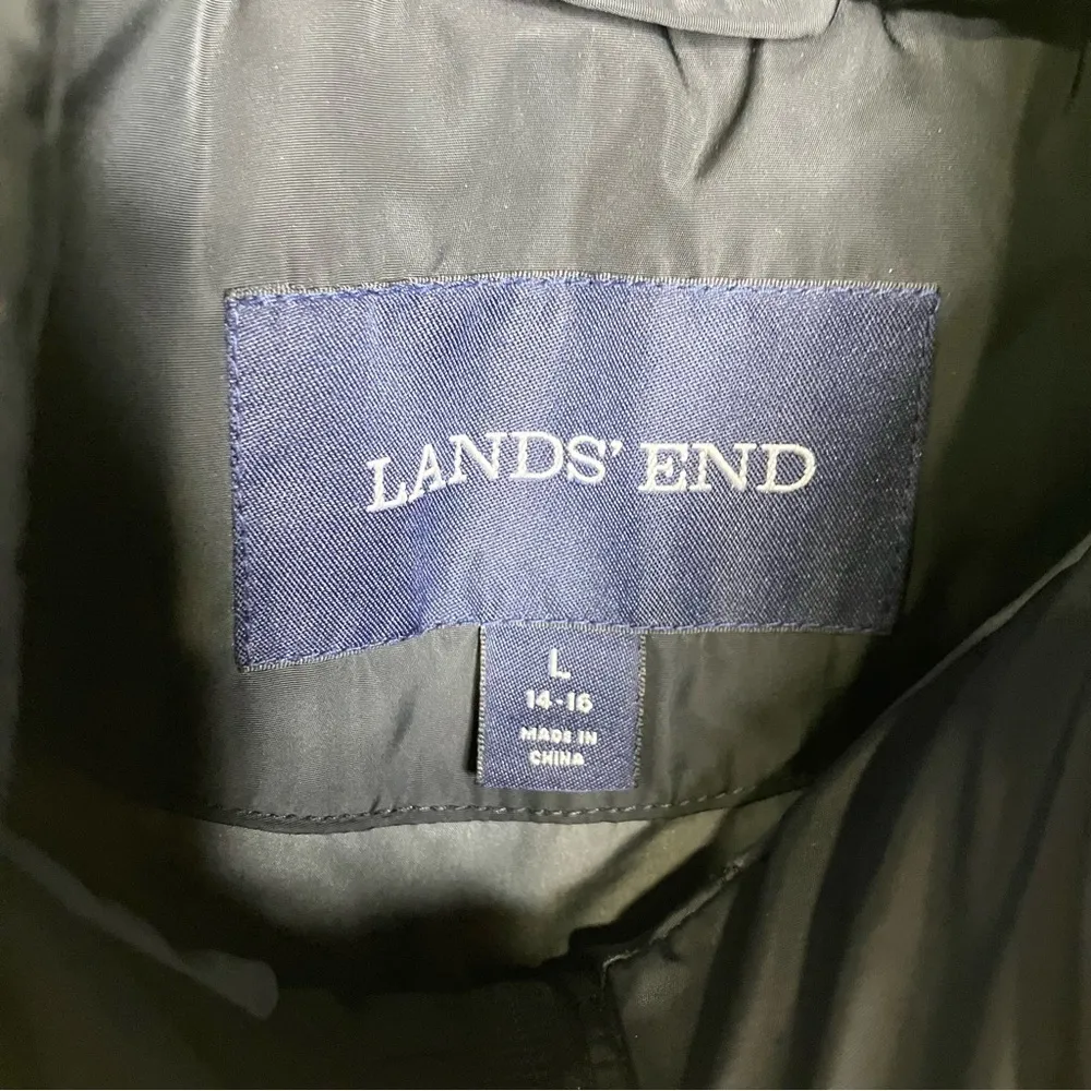 Lands End black down puffer vest size large‎ - Image 3