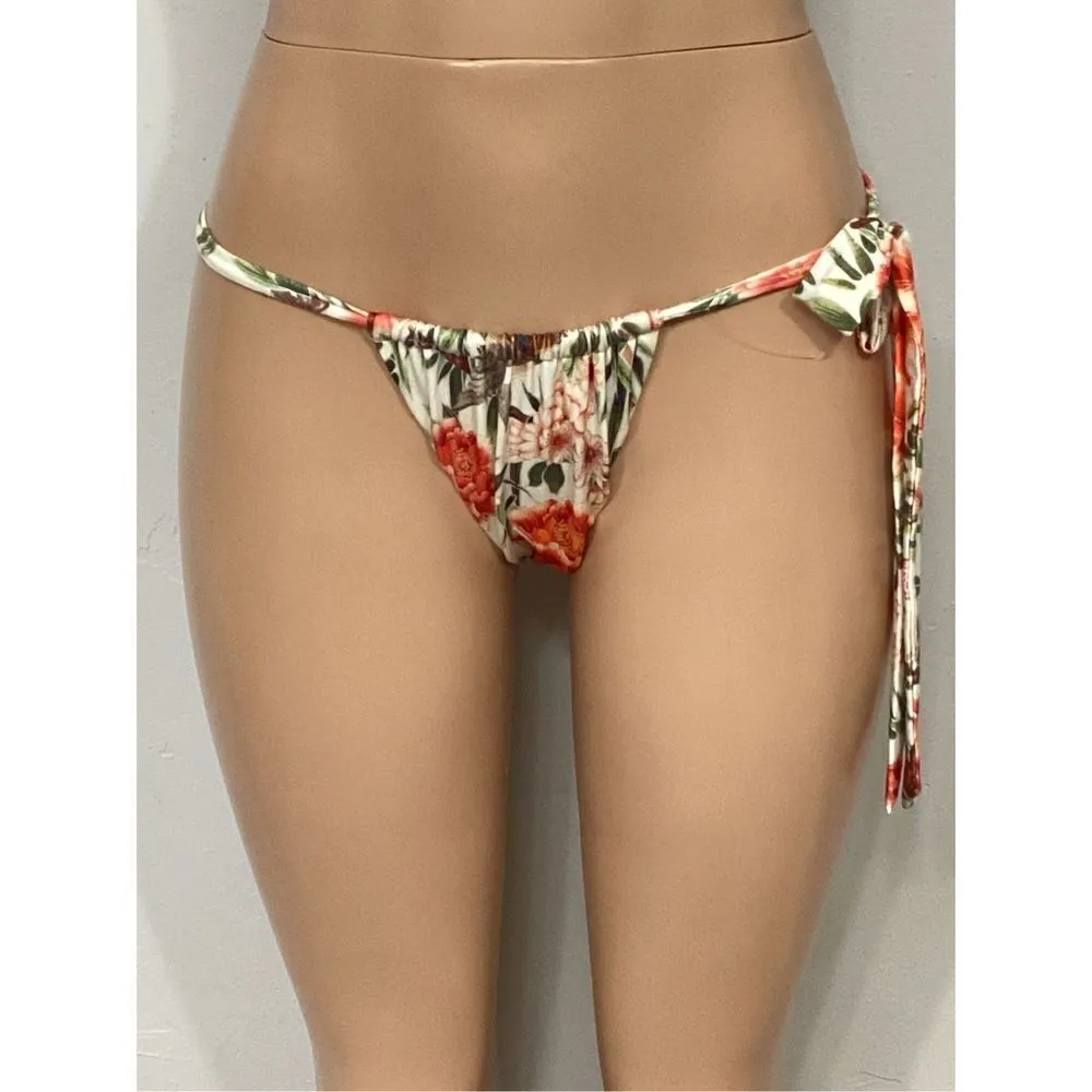 New. HOT AS HELL floral bikini bottom. NSRP $98. Small Red - Image 2