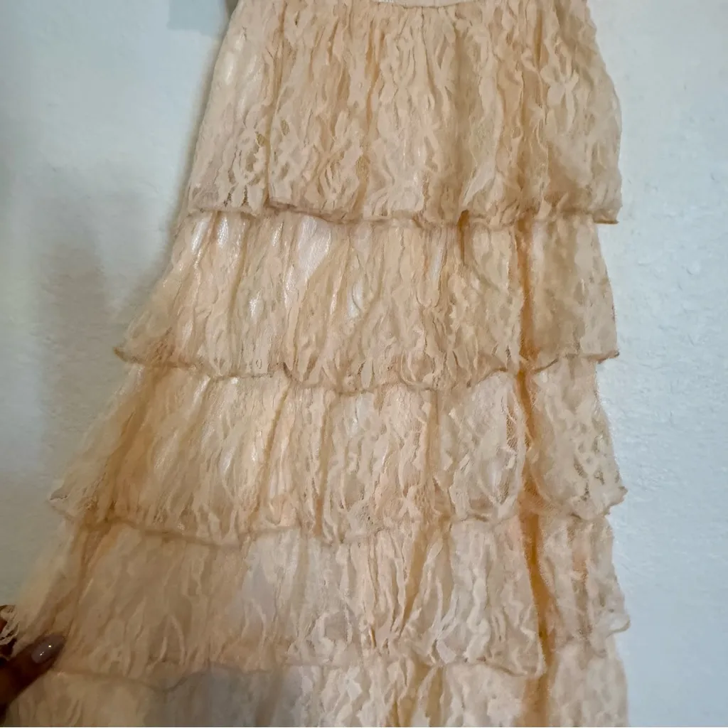 RAGA Woman's Lace Tiered Maxi Dress Size S - Image 3