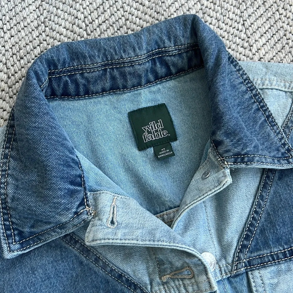 Wild Fable Two-Tone Denim Crop Jacket - Image 2