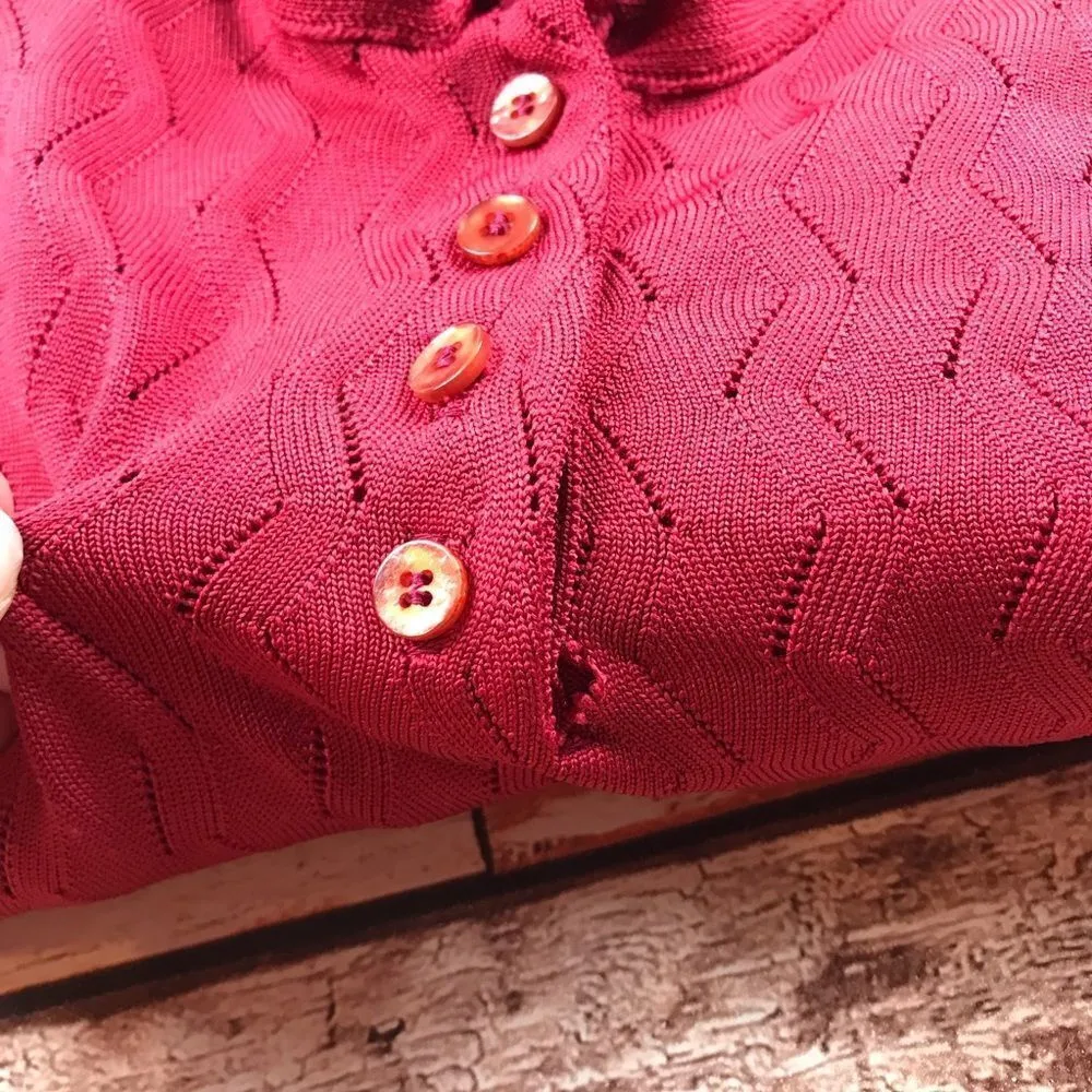 Vintage 1980’s givenchy sport red neck‎ tie sweater - Image 6