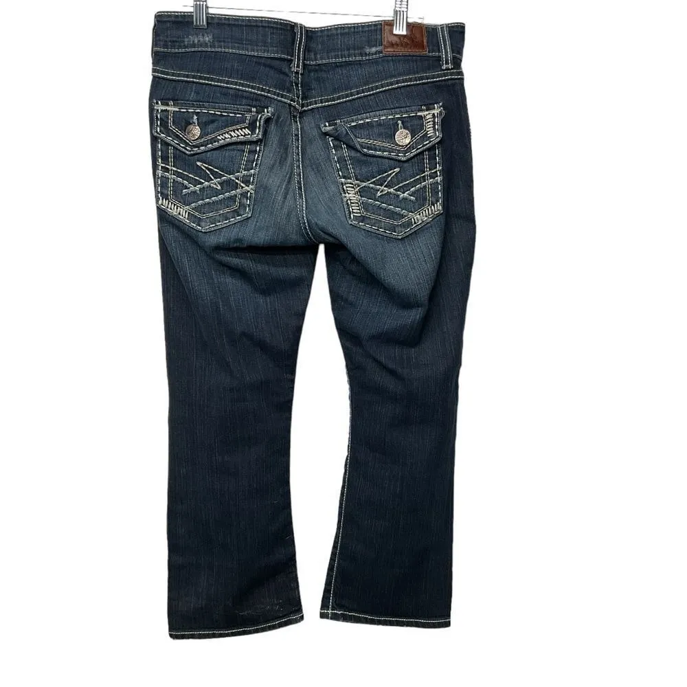 BKE Culture Stretch Denim Bootcut Jeans Sz 30 x25.5 Blue Embroidered Mid Rise - Image 2