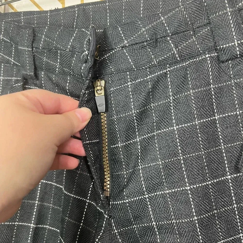 Obermeyer Method Shell‎ Plaid Ski Pants Black Windowpane Check Size 4 - Image 4