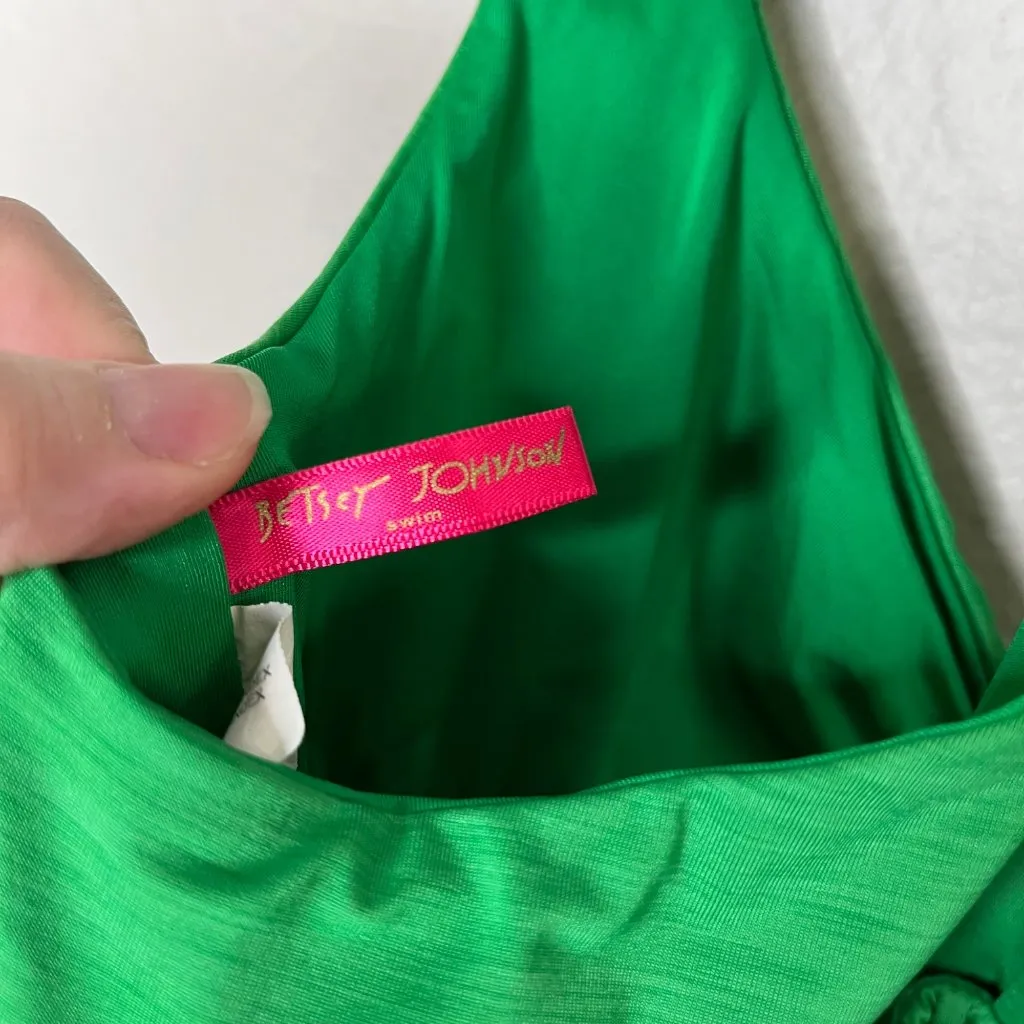 Betsey Johnson Swim Kelly Green Retro Swim Cover Dress M-L - Image 5