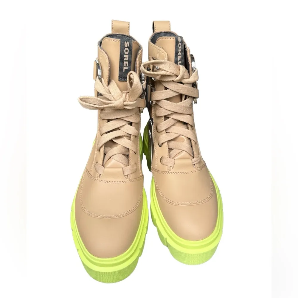 Sorel Caribou X Boot Lace Tan and Neon Chelsea Boots Brand new - Image 2