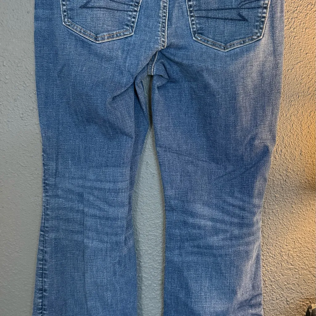American Eagle Outfitters Blue Kick Boot Jeans Size 10 - Image 4