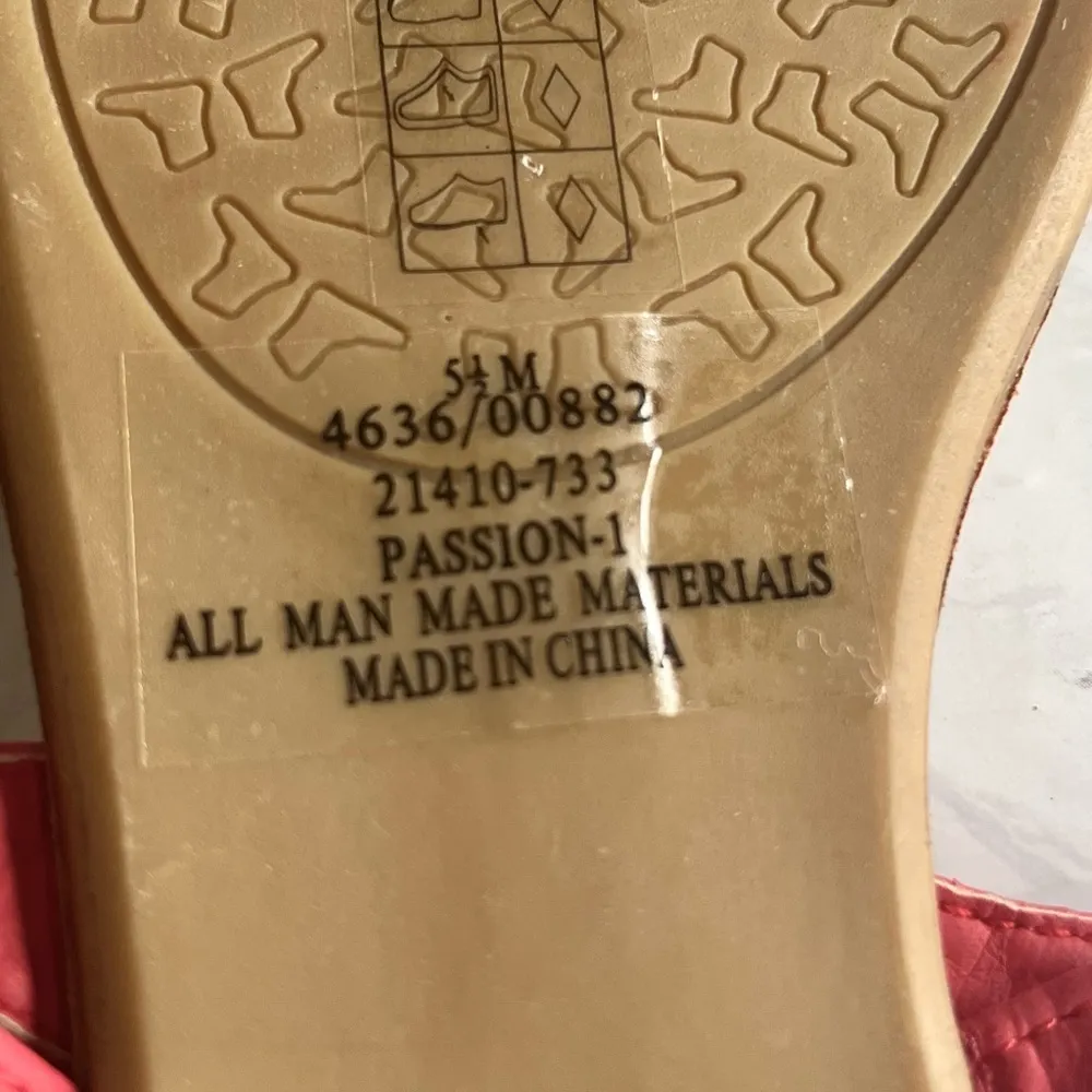 Pierre Dumas Passion Red Embellished Flat T Strap Sandal 5.5 - Image 13