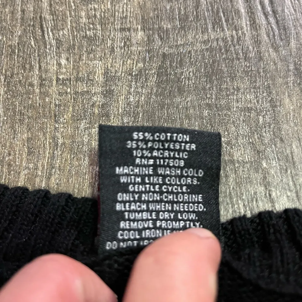 💙WELL WORN Black Stocking Hung Ugly Christmas Sweater, XL - Image 2