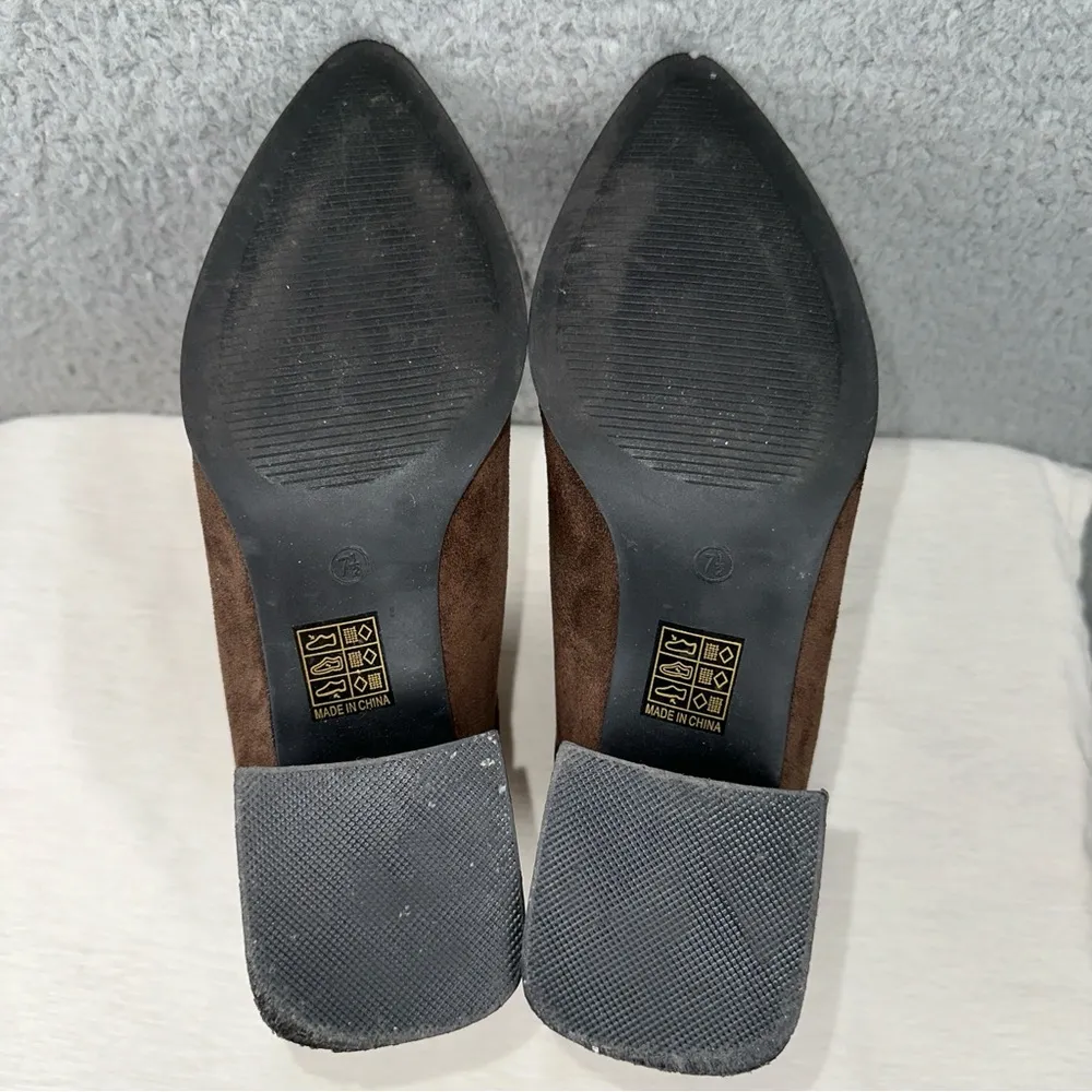 Journee Collection Shoes Womens 7.5M Consuello Pointed Toe Block Heel Booties - Image 7