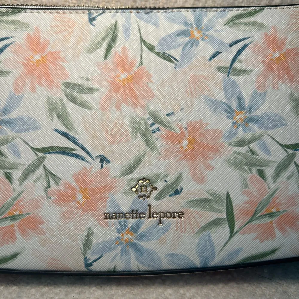 Nanette Lepore Floral Print‎ Shoulder Bag Purse Watercolor Spring Summer Handbag - Image 2