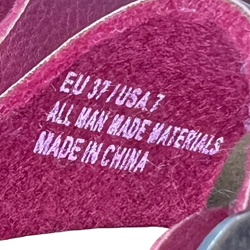 Aerothotic Taiga Sandals Womens 7 37 Toe Post Arch Support Cork Footbed Shoe Red - Image 3