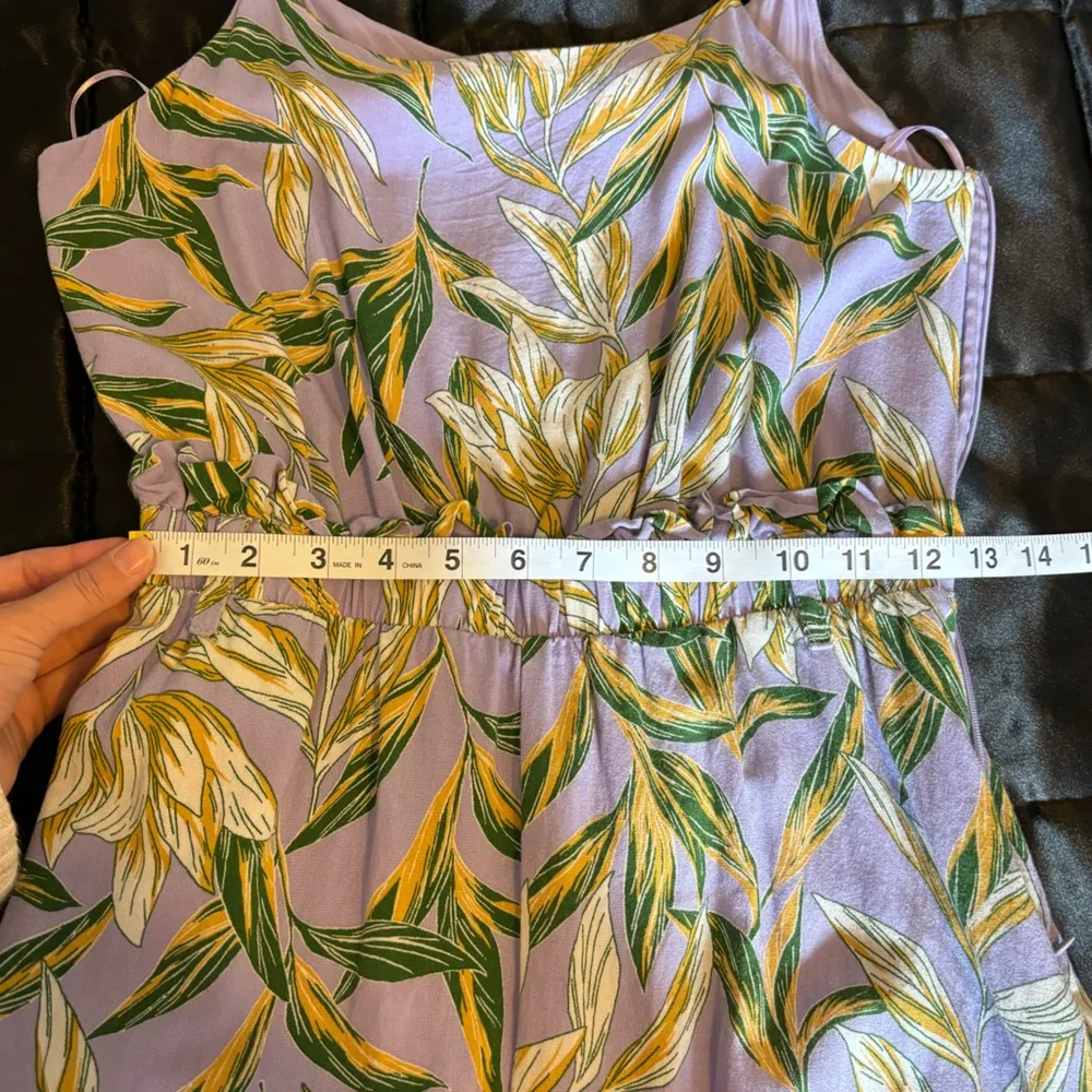 Raya Lavender Floral Print Midi Dress Size Medium - Image 10