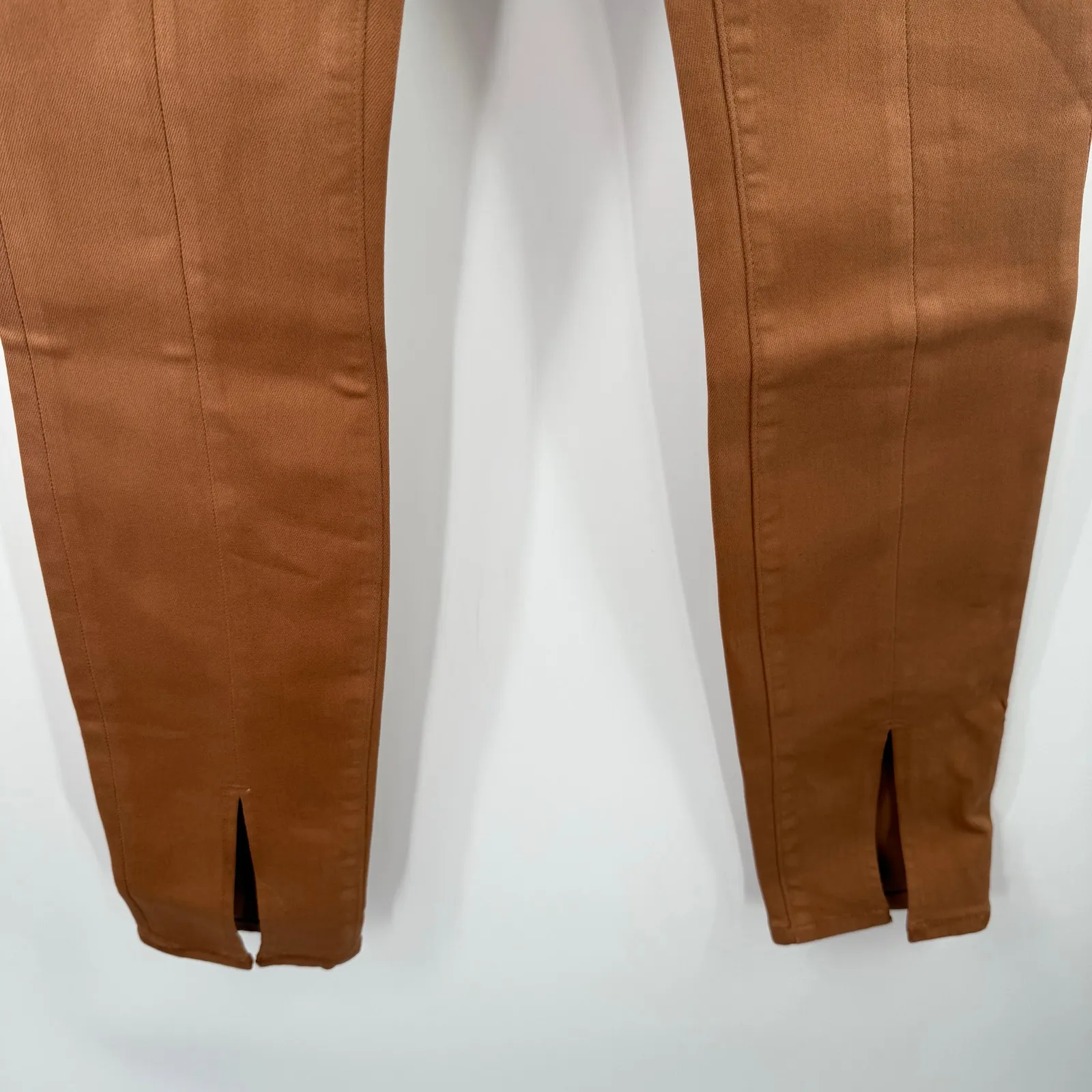 L'AGENCE Jeans Women SZ 26 NWT Jyothi High Rise Split Ankle Skinny Cognac Coated - Image 12