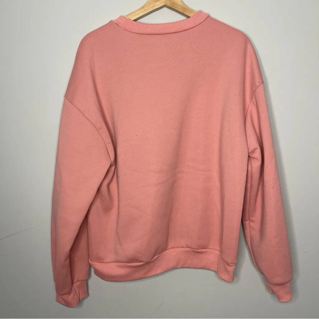 SHEIN ‘Enjoy the Little Things’ Crewneck Pink Pullover (X-Large) - Image 4