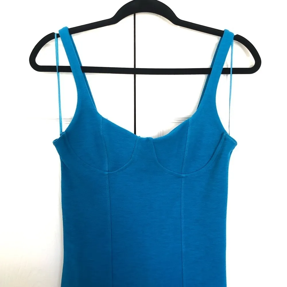 Zara Electric Blue Bustier Bodycon Tank Mini Dress Size S - Image 2