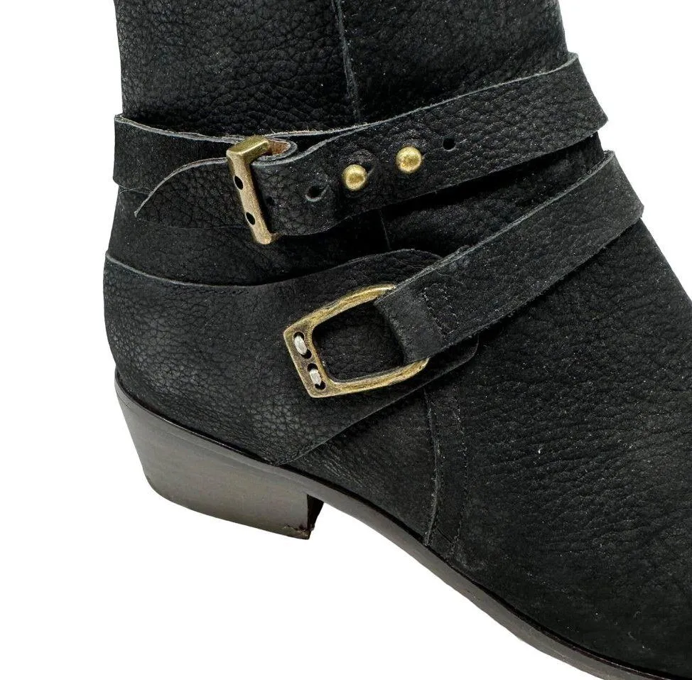 Joie Gypsy Ankle Boot Size 36 US 6 Black Suede Leather Bootie Low Heel - Image 7