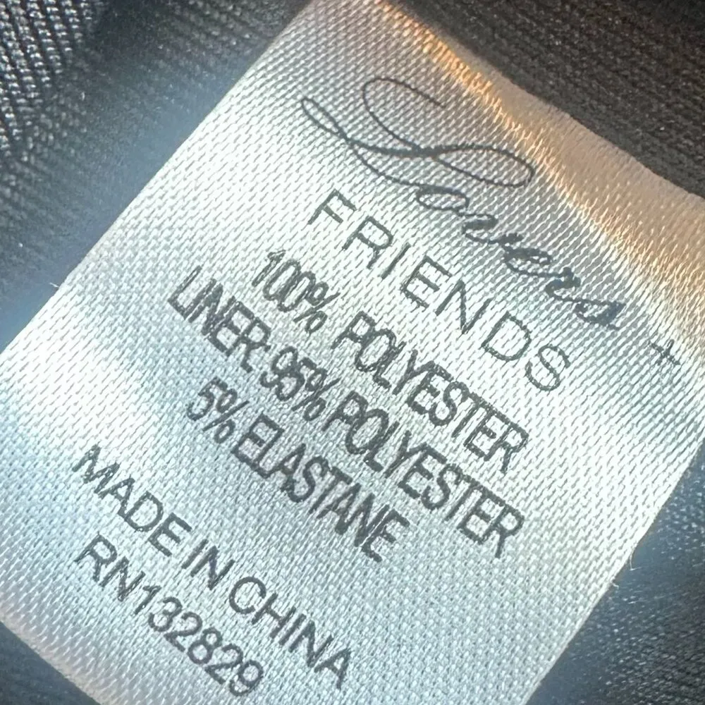 Lovers + Friends  Black Sequin Dress Open Back Cap Sleeve Size Medium Women's - Image 12