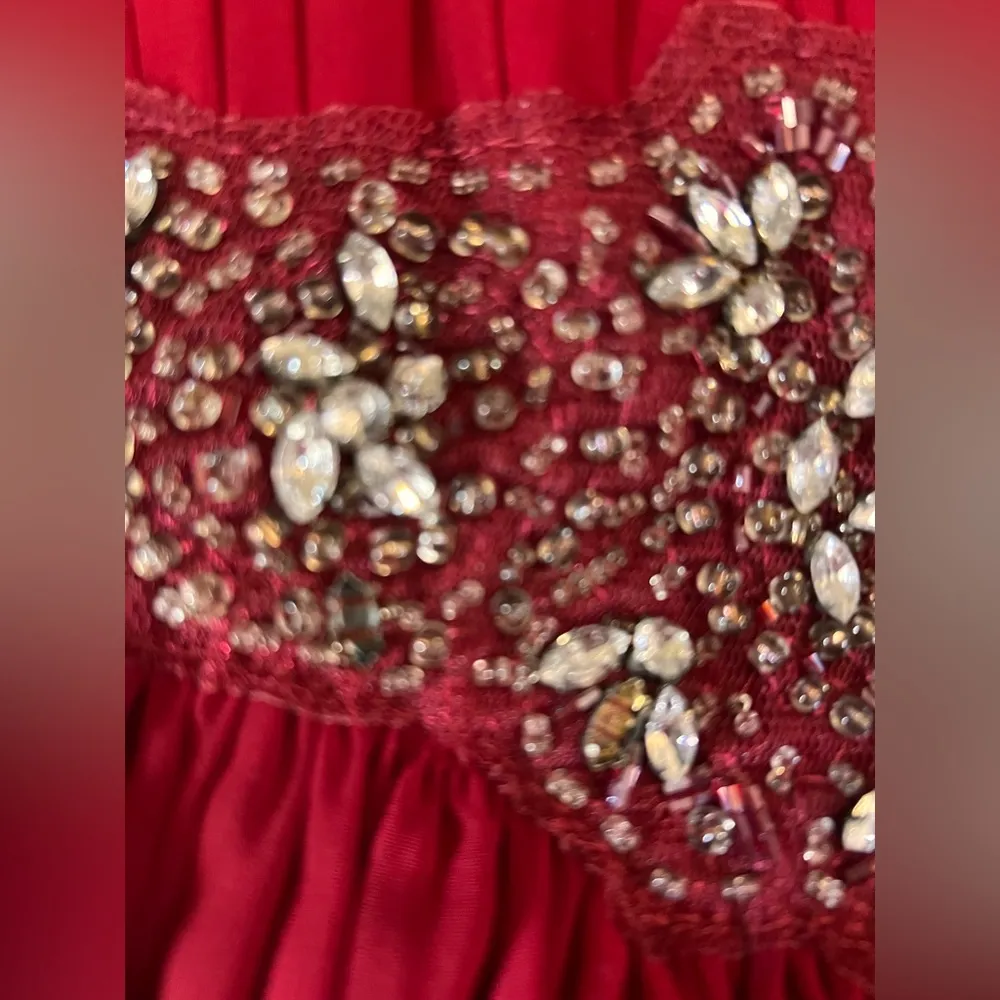 Dancing Queen Red Embellished Sleeveless Gown - Image 16