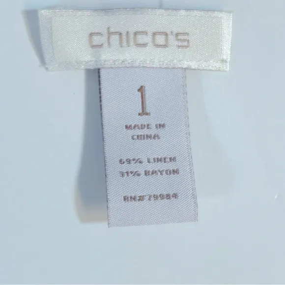 Chicos Green and Black Linen Blend Cardigan Sweater Size‎ 1 or US M/8 - Image 7