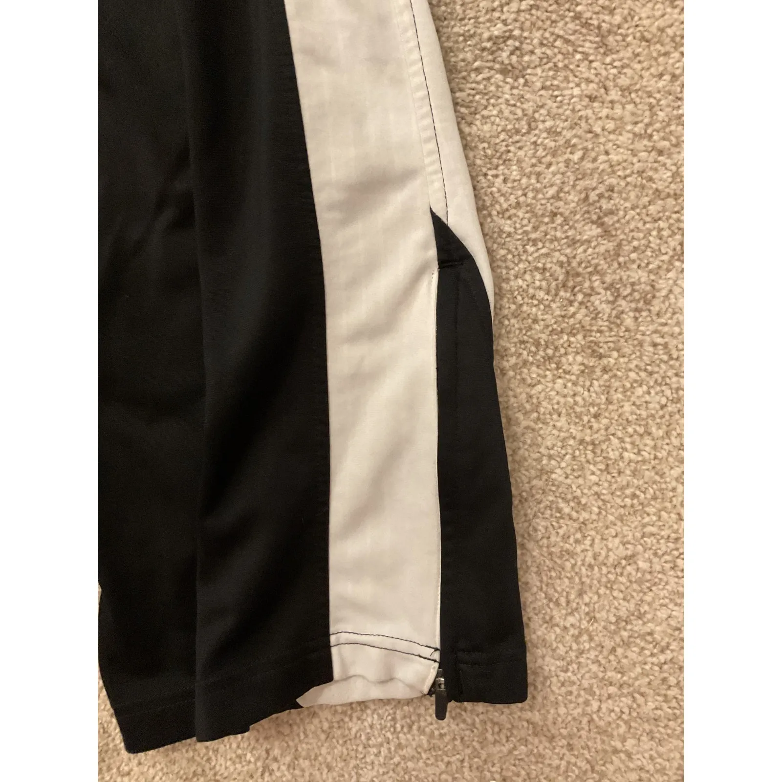 Nike Women's Retro Y2K Black/White Warm Up Athletic Side Zipper Workout Pants, M - Image 6