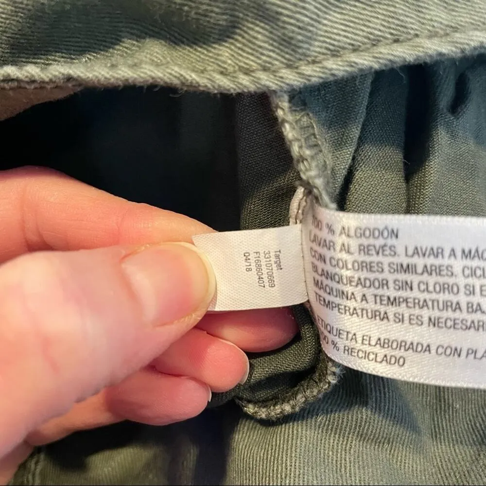 Wild Fable Army Green Cargo Jogger Pants Womens 8 Casual Zip Fly Gorpcore - Image 8