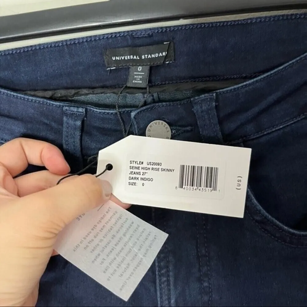 Universal Standard New Siene Skinny Jeans Dark Wash Women’s Size XS High Rise - Image 13