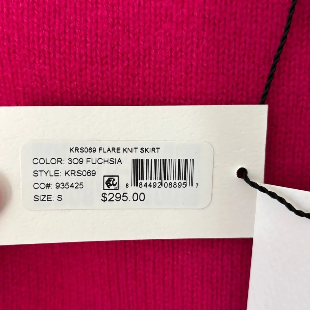 NWT Milly Flare Knit Wool Mini Skirt Hot Pink 309 Fuchsia Luxury Designer Barbie - Image 7