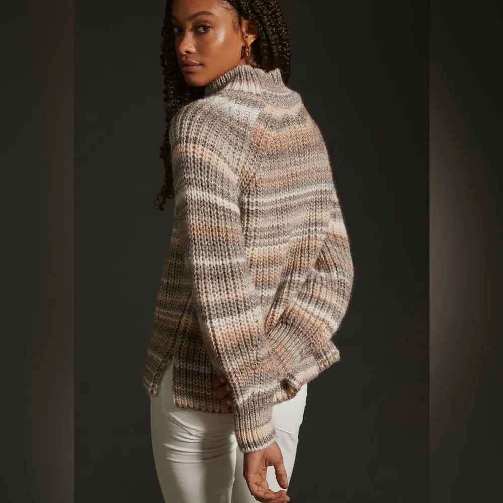 NWT ANTIK BATIK Wool Blend Striped Turtleneck Sweater Medium - Image 73