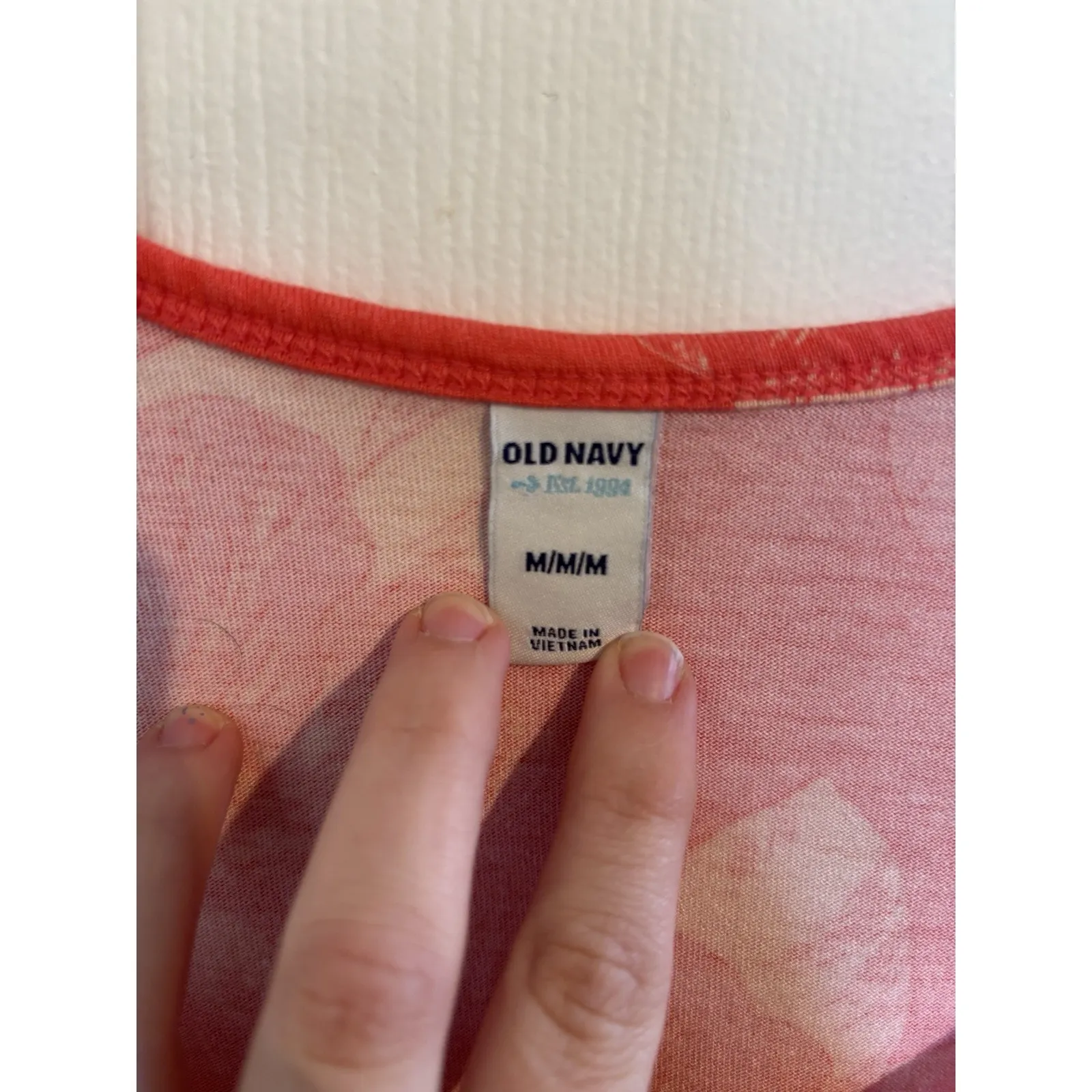 Coral Tropical Floral Print Maxi Dress Size Medium Swim Cover Up Resort Wear - Image 3