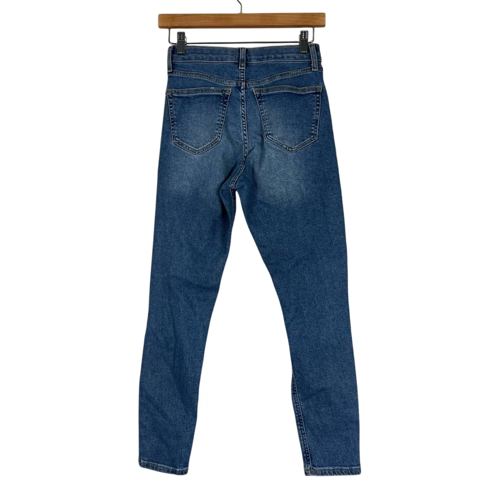 Topshop Jamie Skinny Jeans Womens 25 Distressed Medium Wash Stretch High Rise - Image 4