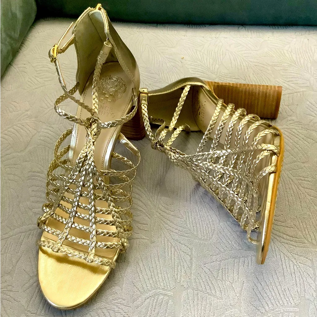 Dressy gold leather sandals NEW🌟🌟🌟🌟 - Image 2