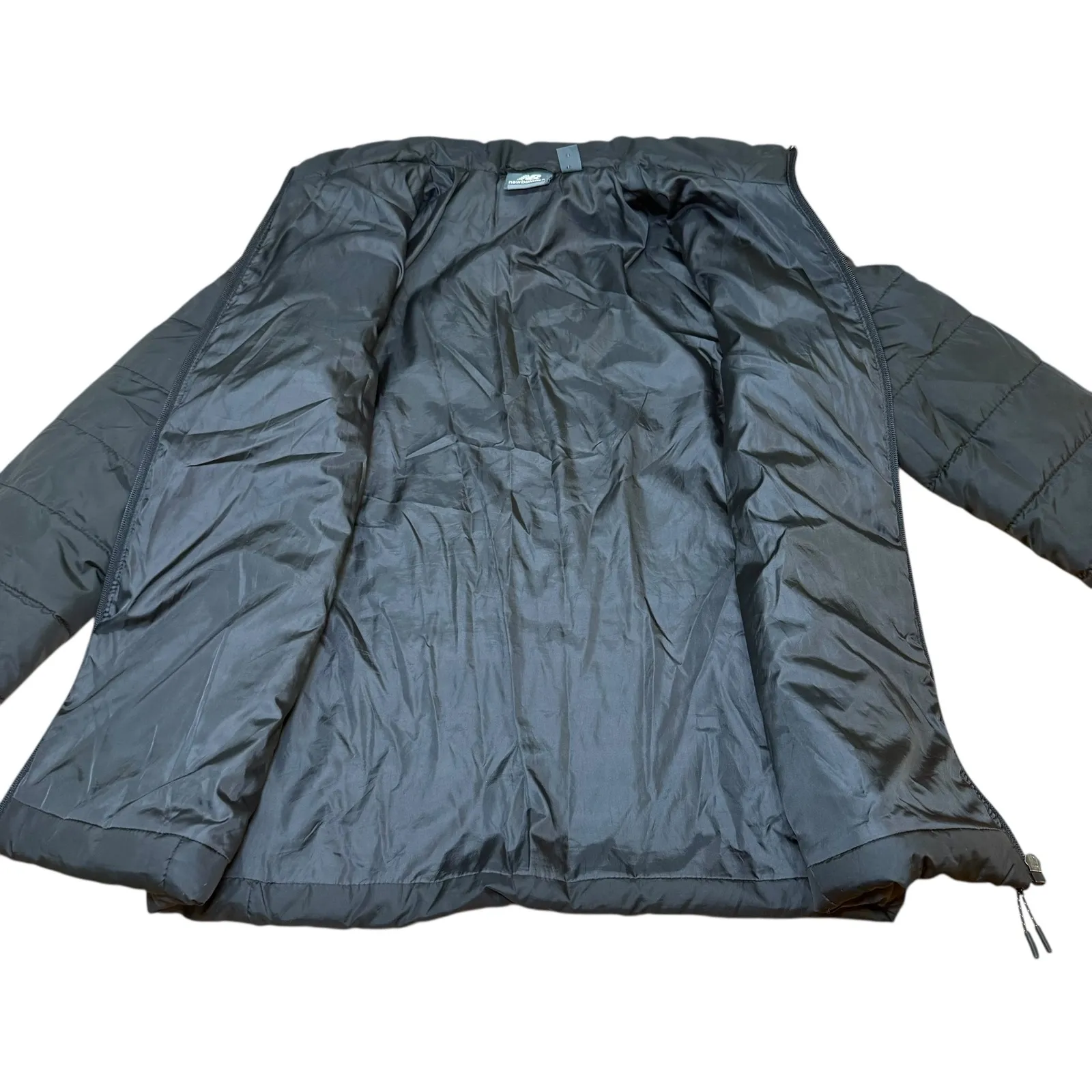 New Balance Women's Puffer Jacket Black Full Zip Stand‎ Collar Quilted Warm - Image 4