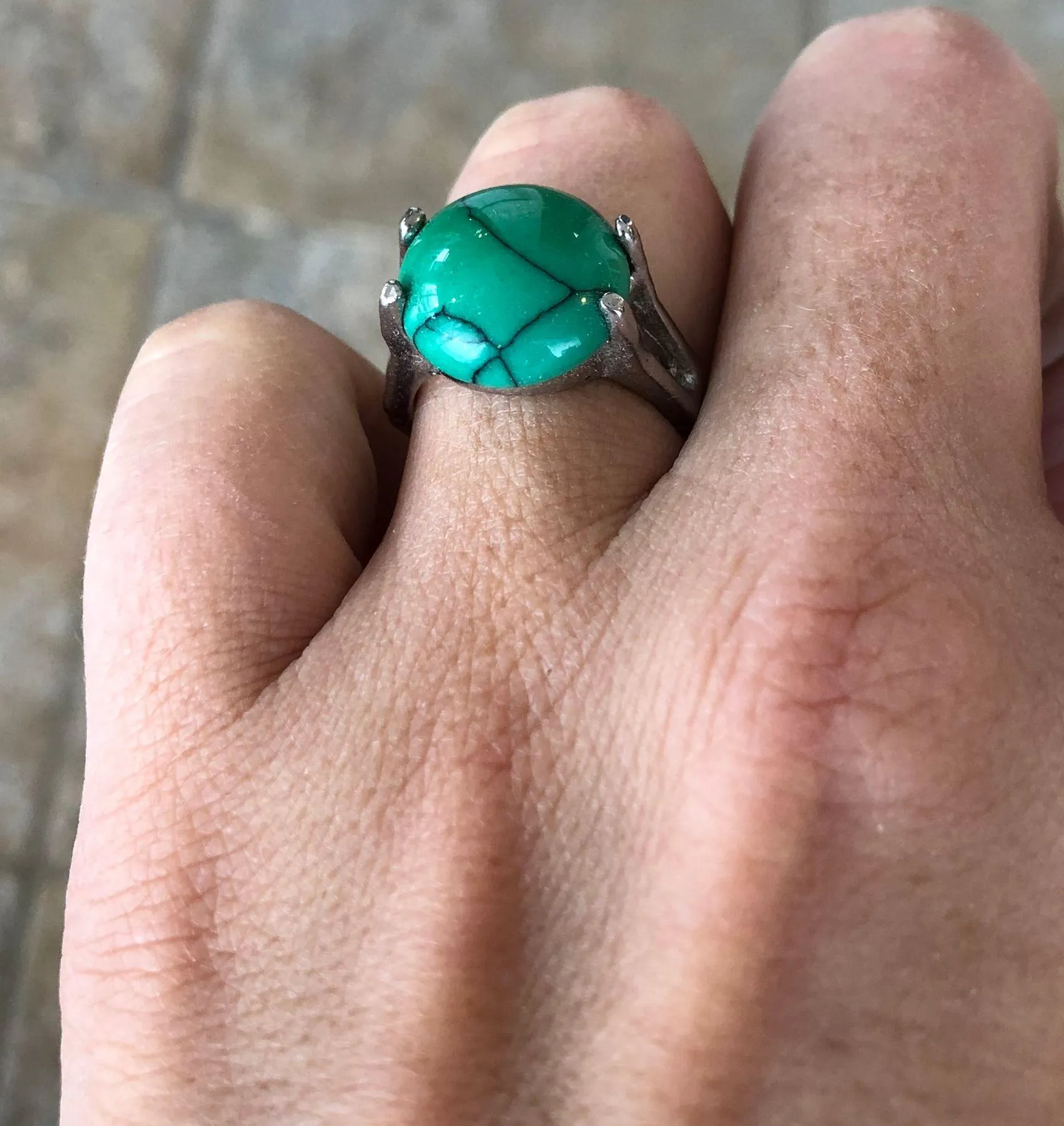 Turquoise Green Ring! NWOT ! Pretty ! - Image 4
