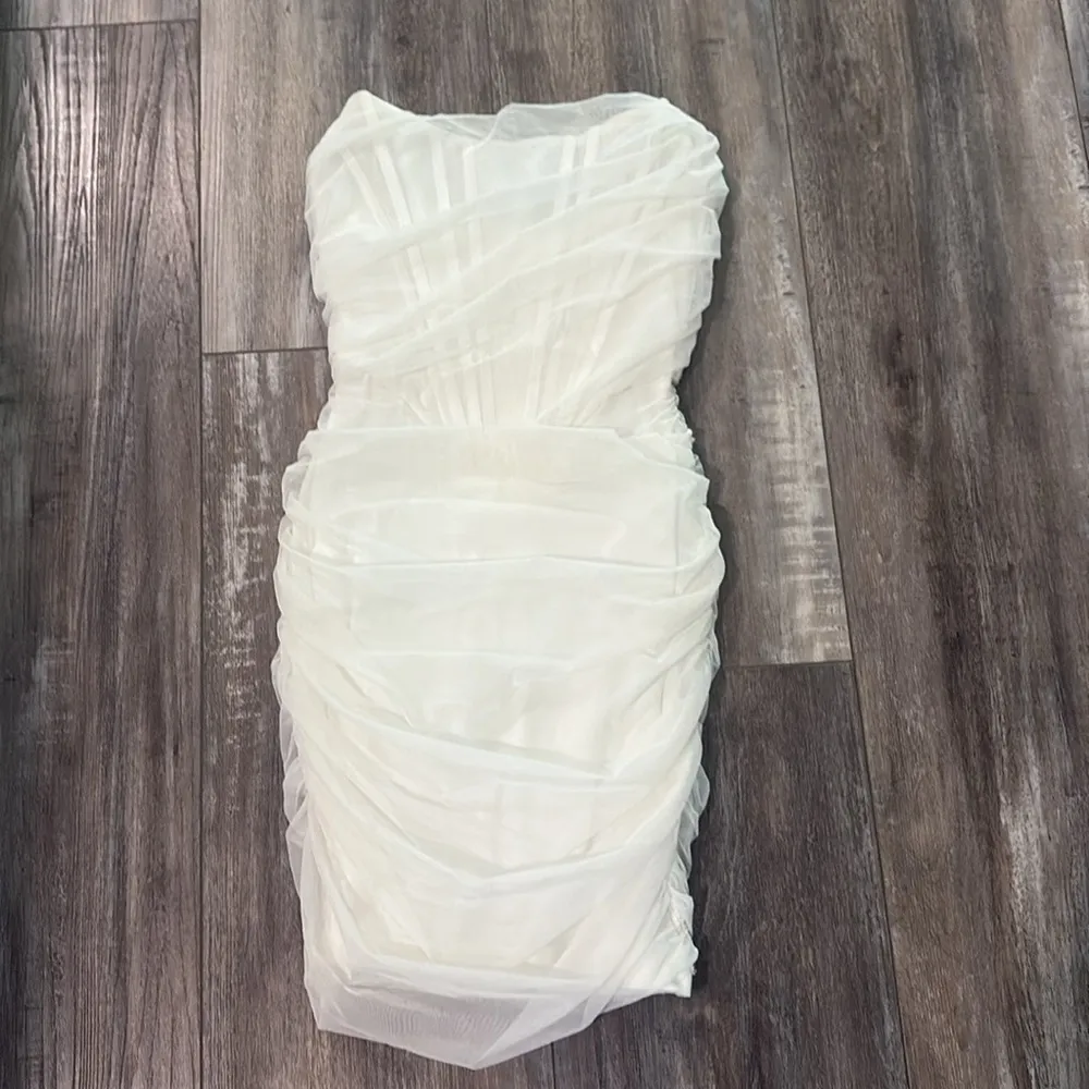 superdown Revolve  Sonia Bustier Mesh Dress Small - Image 4