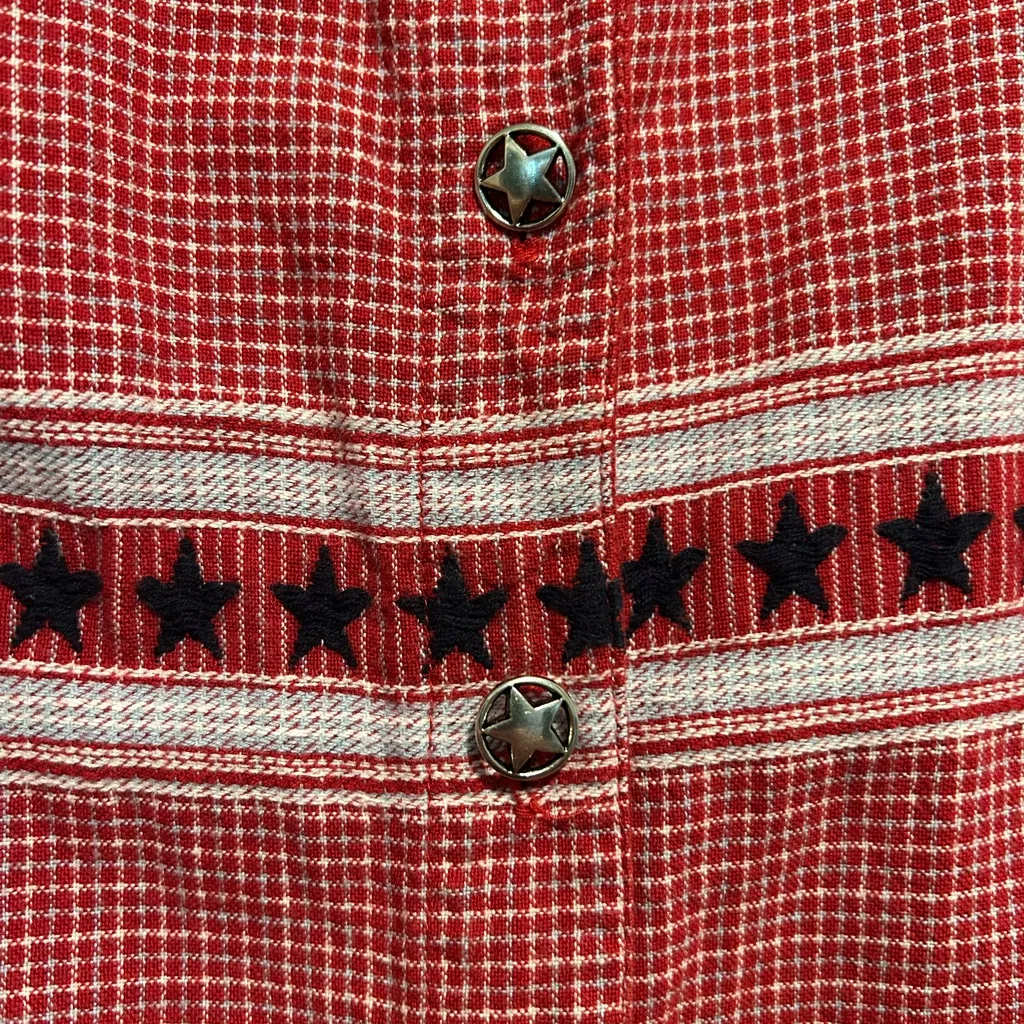Christopher & Banks Sleeveless Patriotic/Western Casual Button Down Shirt 16W - Image 6