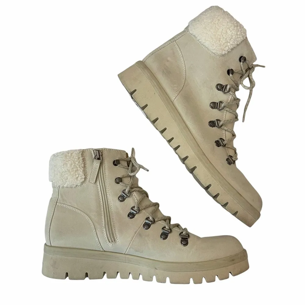 Susina Cream Hanna Hiker Boots Size 10 - Image 2