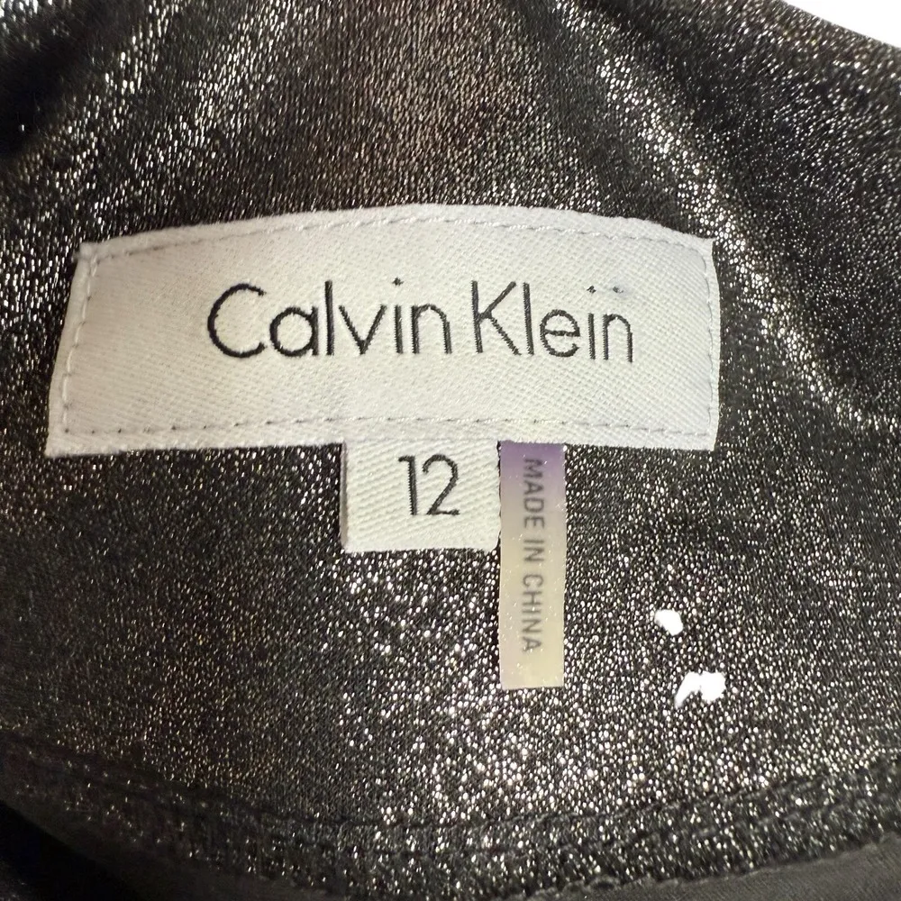 Calvin Klein Womens Black 2PC A-line Pleated Skirt Jacket Blazer Suit Set Sz 12P - Image 11