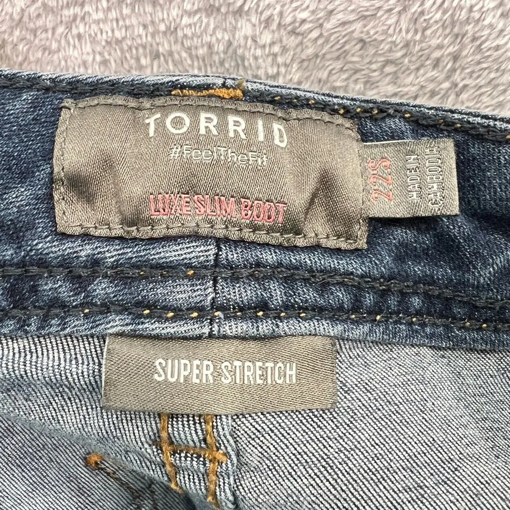 Torrid Luxe Slim  Boot‎ Jean Feel The Fit Super Stretch Size 22S Comfort Casual - Image 4