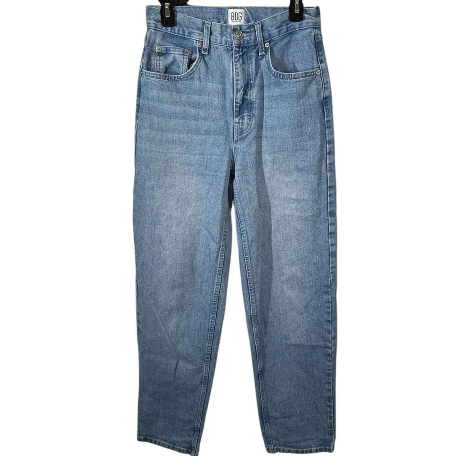 BDG Urban Outfitters High-Rise Baggy Straight-Leg Jeans 27 Light Wash - Image 4