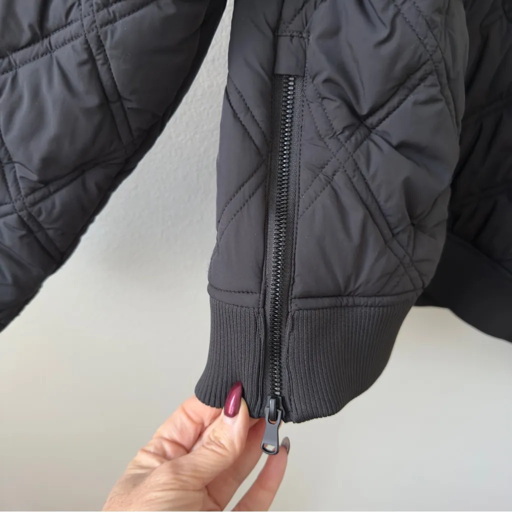 Calia Quilted 1/2 Zip Pullover Black Jacket S - Image 8