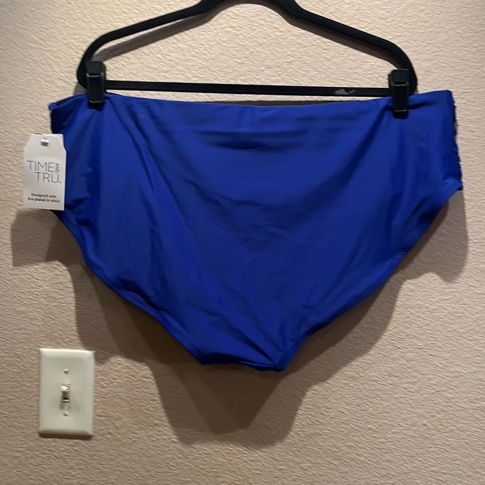 New Time and Tru Women’s Plus Royal Blue Mid Rise Bikini Bottoms 3X - Image 10