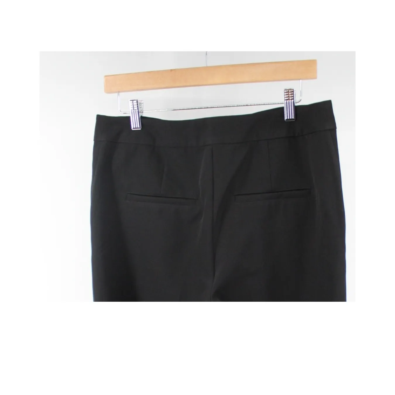 Chico's Black Label Pants Women 6 Black Wide Leg Dress Work Career Trousers - Image 4